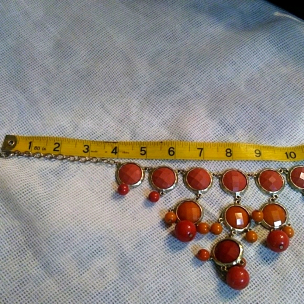 Orange Statement Necklace. - image 8